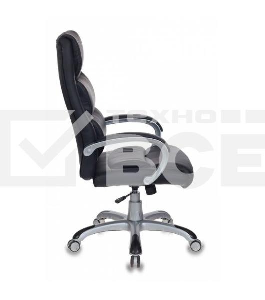 Кресло руководителя Бюрократ CH-S840N/BLACK черный, эко.кожа, крестов. пластик