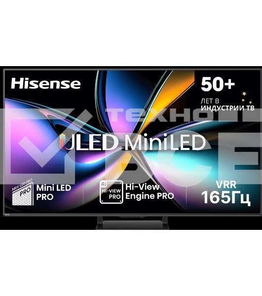 Телевизор 75'' Hisense 75U7Q PRO черный Mini LED UHD 144Hz Smart TV
