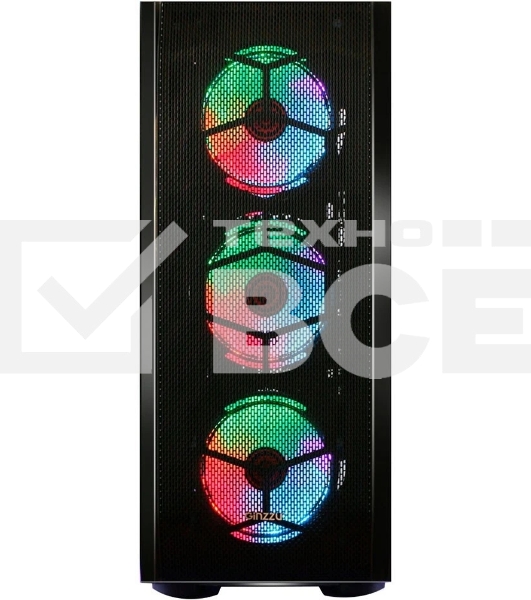 Компьютерный корпус Ginzzu GL300 FAN 12CM RGb*4 USB 3.0 Window