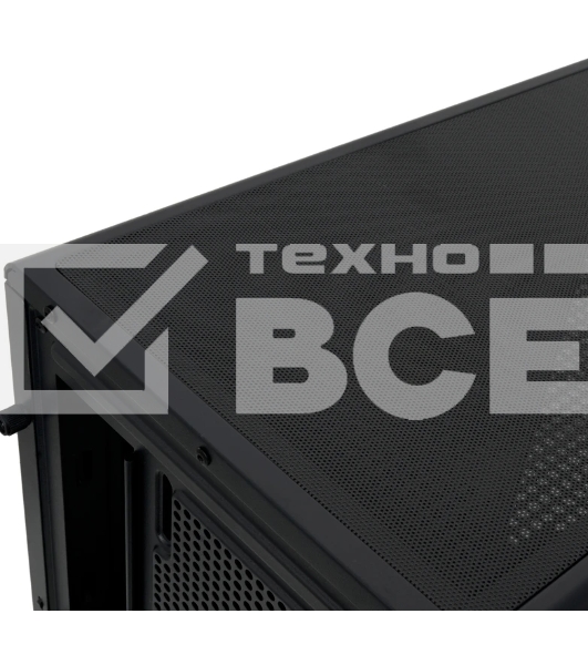 Компьютерный корпус без блока питания HSPD M510, Mesh Mid Tower, черный, TG, 0.5 SPCC, no fans ATX, mATX, mITX 180/280/160мм 1x2.5', 1x3.5', 7xPCI 1xUSB-A 3.0, 1xUSB-A 1.0 517x277x418мм