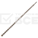Бур по бетону Denzel двойная спираль, Cobalt W-tip, 18x600 мм, SDS PLUS, фото 1