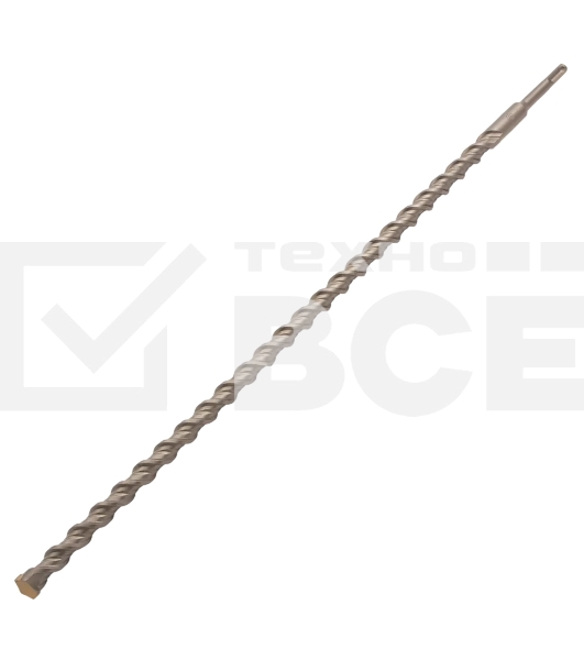 Бур по бетону Denzel двойная спираль, Cobalt W-tip, 18x600 мм, SDS PLUS