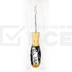 Отвертка шлицевая Deli DL6350751 5х75мм Материал: CR-V. Двухкомпонентная ручка. Хромированная, фото3