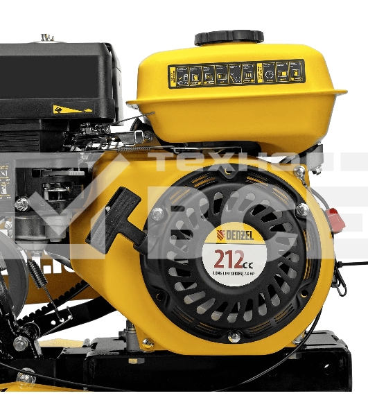 Мотоблок Denzel DPT-270SB, 7 л.с., ремен.сцеп, фрез 3х4, ШОМ, без колес, передачи 2В/1Н