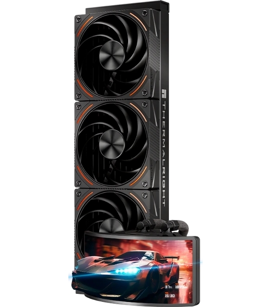 Система водяного охлаждения Thermalright Rainbow Vision 360 Turbo Soc-AM5/AM4/1200/1700/1851 черный 4-pin 28.1dB Al LCD Ret (R-VISION-TURBO-360-BL-ARGB)