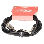 Кабель гитарный FORCE FGC-09/3L1/4' TS Jack - 1/4' TS Jack угловой, высококачественный, малошумящий с проводниками из безкислородной меди OFC, диаметр 6 мм, профессиональные металлические разъемы, длина 3 м, цвет черный, фото4