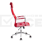 Кресло руководителя Бюрократ KB-9N/R/TW-97N красный TW-01 TW-11 сетка крестовина хром, фото2