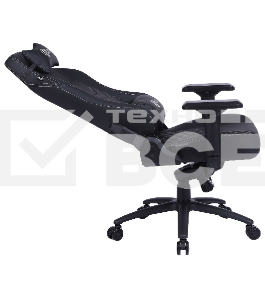 Кресло игровое Cactus CS-CHR-0112BL-M, массажное, с подголовником, черный