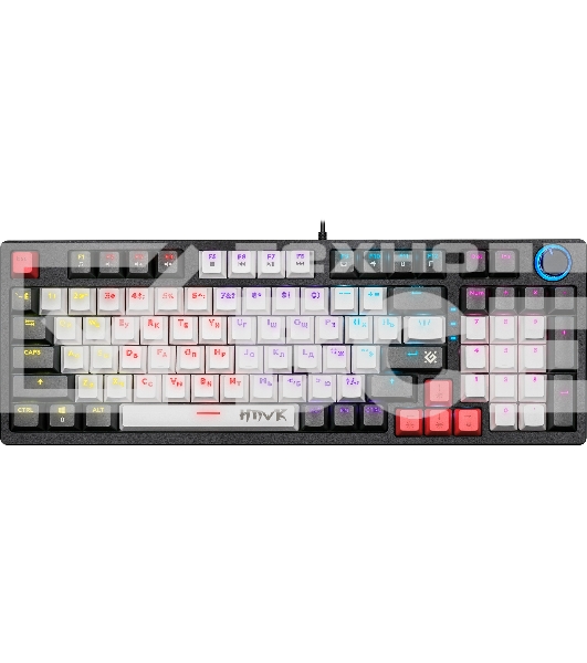 Клавиатура Defender Hawk GK-418 проводная, USB, черный/белый