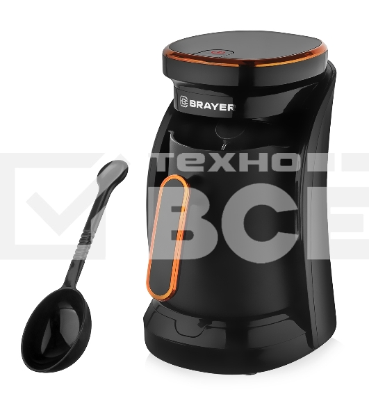 Электрическая турка BRAYER BR1143 черный, исп. кофе - молотый, 0.5 л, 500 Вт.