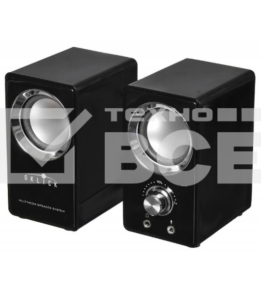 Колонки Oklick OK-116 2.0 черный 6Вт