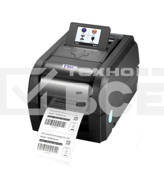 Принтер этикеток TSC TX310 (TX310-A001-1202) термотрансферная печать и прямая термопечать, 300 dpi, 152 мм/сек, Ethernet, RS-232, USB, чёрный