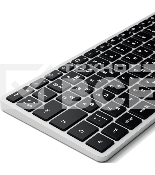 Клавиатура беспроводная Satechi Slim X2 Bluetooth Backlit Keyboard, Bluetooth, Серебристый ST-BTSX2S-RU