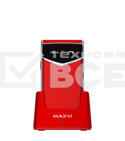 Мобильный телефон Maxvi E11ds красный/серебристый