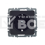 Розетка 1-местная IEK BRITE 16А РС14-1-0-БрГ с заземлением, с защитными шторками, 16А, графит, фото5
