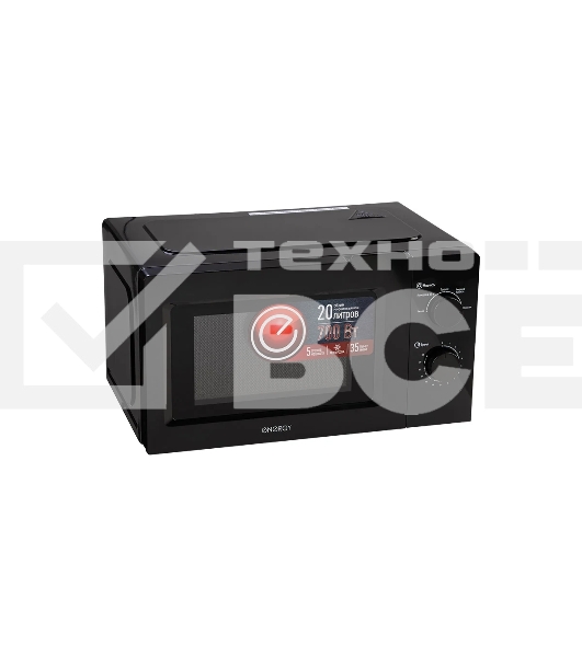 Микроволновая печь Energy EMW-20705 черный, 20 л, 700 Вт, переключатели - поворотный механизм