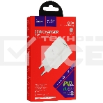 Блок питания (сетевой адаптер) HOCO C80A Rapido PD+QC3.0, 20W два порта (1хUSB-A, 1хType-C), белый, фото2