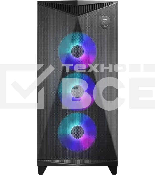 Компьютерный корпус MSI MPG GUNGNIR 300R AIRFLOW Midi Tower, EATX, 2xUSB 3.2 Gen 1, 1xUSB 3.2 Gen2 Type-C,4x120мм PWM ARGb Fan, ARGb+PWM Control Board, Tempered Glass Window