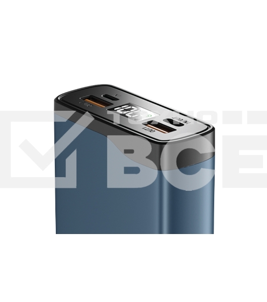 Портативный аккумулятор OLMIO QL-20, 20000mAh, 22.5W, QuickCharge3.0/PowerDelivery, LCD, голубой