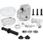 Мясорубка электрическая Krona Wolf Metall серый, 1800 Вт, 2.8 кг/мин, реверс, металлический лоток, насадки - 5, фото10