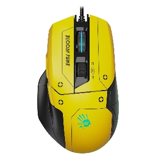 Мышь проводная A4Tech Bloody W70 Max желтый/черный, 10000 dpi, USB, кнопки - 9