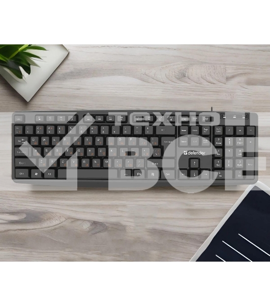 Клавиатура проводная Defender Concept HB-164, USB, черный