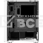 Компьютерный корпус Ginzzu GL 185 White боковая дверца закаленное стекло на петлях на магнитах, фото5