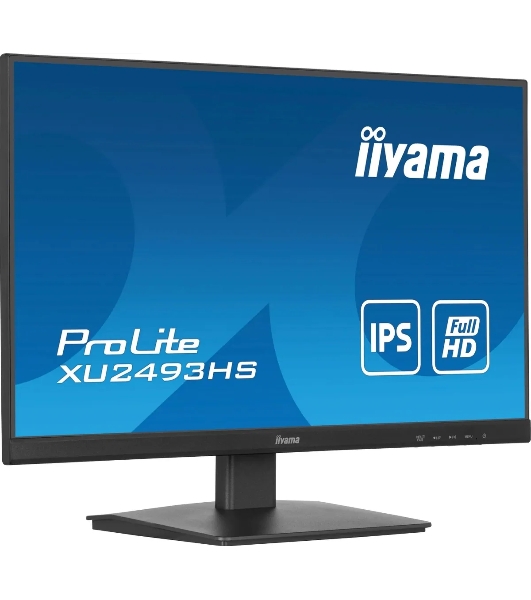 Монитор 23.8' Iiyama ProLite XU2493HS-B6 IPS 1920x1080, 100 Гц, 0.5 мс, 250 кд/м2, 1хHDMI, 1хDP, выход на наушники, черный