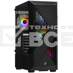 Компьютерный корпус 1STPLAYER FIREROSE F3-A Black / ATX, TG / 4x120mm LED fans inc. / F3-A-BK-4F1
