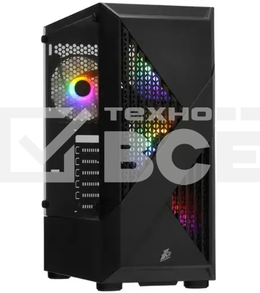 Компьютерный корпус 1STPLAYER FIREROSE F3-A Black / ATX, TG / 4x120mm LED fans inc. / F3-A-BK-4F1