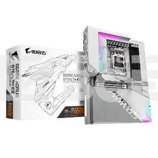 Материнская плата Gigabyte B650E AORUS STEALTH ICE, AM5, AMD B650, 4xDDR5, 4xSATA, 3xM.2, 1xPCI-E 5.0 x16, 1xHDMI, 1xUSB-C (видеовыход), 5xUSB-A 3.2 Gen 1, 2xUSB-A 3.2 Gen 2, 4xUSB-A 2.0, 1xUSB-C 3.2 Gen 2, 1x 2.5Gb LAN, 3x3.5 мм, 7.1, ATX