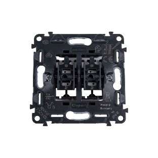 Выключатель двухклавишный 10А 2 Valena IN'MATIC. 50В. Безвинтовые зажимы Valena IN'MATIC. Выключатель двухклавишный 10А 250В. Безвинтовые зажимы