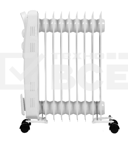 Масляный обогреватель AC ELECTRIC AOH/BM-09BW 2000 (9 секций) белый, 2000 Вт, 20 м2, термостат