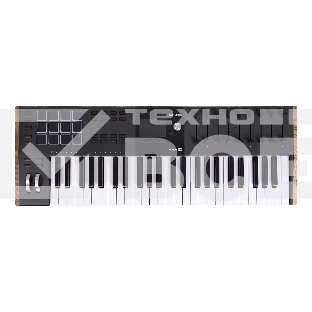 Клавиатура MIDI [231622] Arturia [KeyLAB 49 MK3 Black] 49 клавиш, полувзвешенная механика, дисплей, 12 пэдов, 9 фейдеров, 9 поворотных регуляторов, 3 входа для подключения педалей, MIDI in/out, USB-C