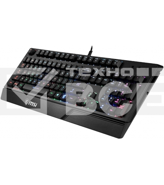 Клавиатура MSI VIGOR GK20 RU черный USB Multimedia for gamer LED (подставка для запястий)