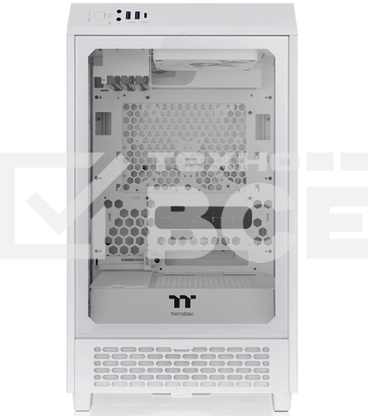Компьютерный корпус Thermaltake The Tower 200 белый без БП miniITX 11x120мм 5x140мм 2xUSB 3.0 1xUSB3.1 audio bott PSU