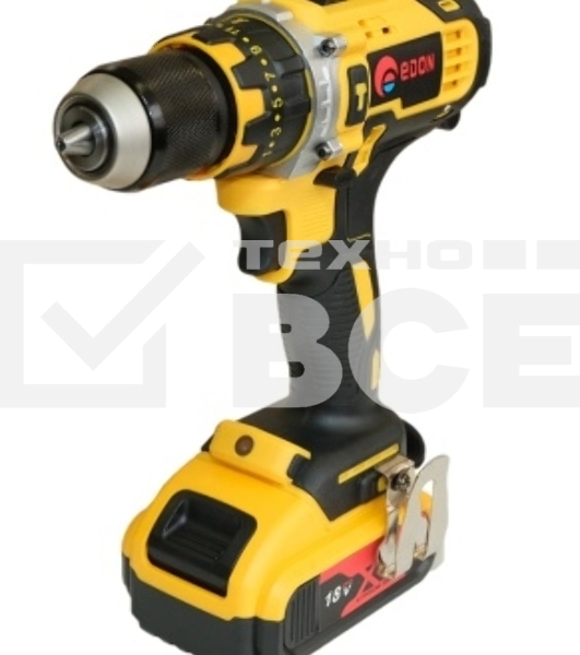 Дрель-шуруповерт аккумуляторная Edon AD-18, 18В, 2 АКБ, Кейс
