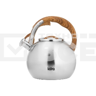 Чайник для плиты LARA LR00-82 4.5 л индукционное дно, свисток с кноп. механизмом, ручка нейлон