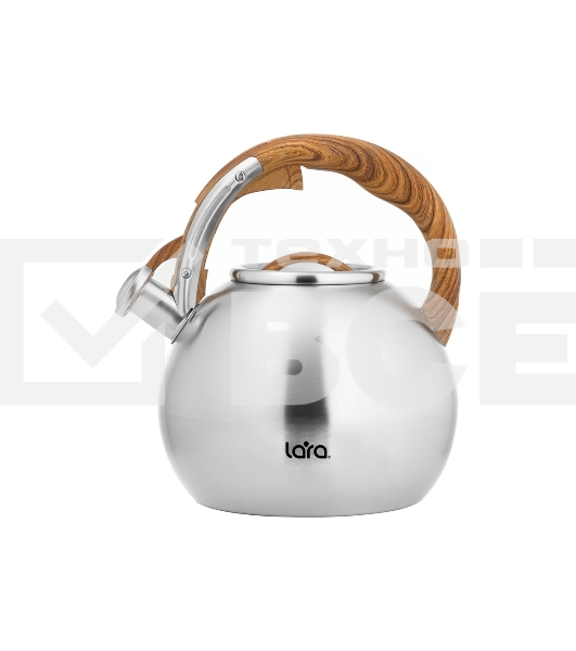 Чайник для плиты LARA LR00-82 4.5 л индукционное дно, свисток с кноп. механизмом, ручка нейлон