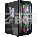 Компьютерный корпус Ginzzu GL300 FAN 12CM RGb*4 USB 3.0 Window, фото 1