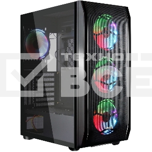 Компьютерный корпус Ginzzu GL300 FAN 12CM RGb*4 USB 3.0 Window
