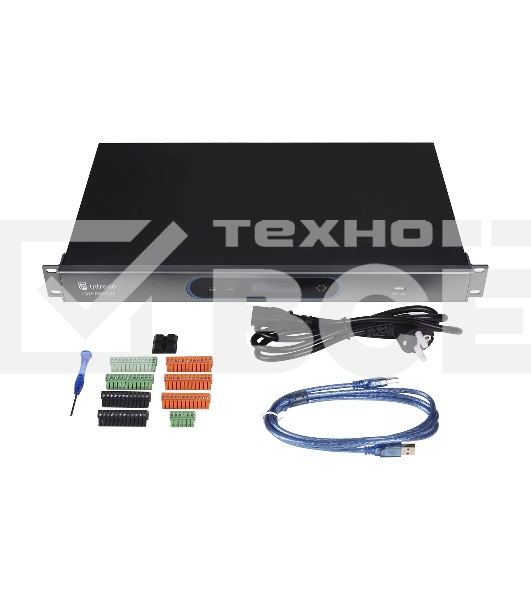 Аудиопроцессор Intrend FLEX 1208D цифровой, 12x8 аналоговых входов/выходов, ПО свободной конфигурации, AEC, AFS, ANC, Dante 32x32, USB 2x2, 8 портов GPIO, управление по RS232/485/IP