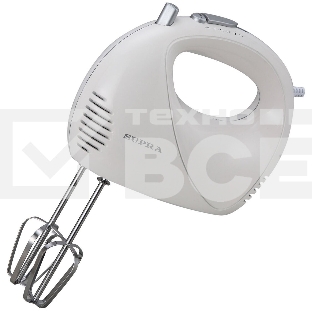 Миксер SUPRA MXS-527 500 Вт.Режим Турбо. 5 скоростей. Две насадки: для взбивания яиц и крема и для замеса тяжелого теста. белый.