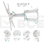 Кронштейн Kromax ATLANTIS-45 для 22'-65' белый Кр. стал. наст. для TV 22'-65', max 45 кг, 5 ст св., нак. +5°-15°, пов. 160°, от ст. 55-470 мм, max VESA 400x400 мм), фото6