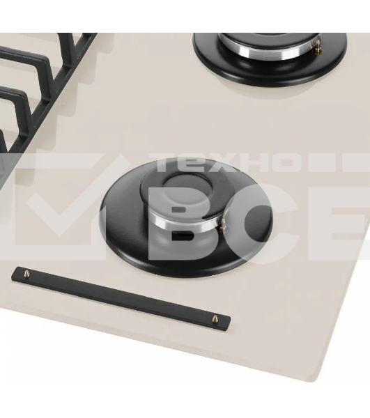 Газовая варочная панель Maunfeld EGHG.64.6CBG/G, 4 конфорки, закаленное стекло, бежевый