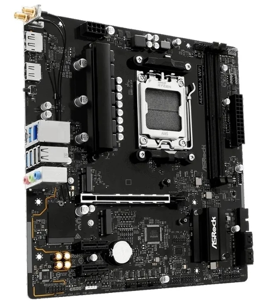 Материнская плата Asrock A620AM-X WiFi Socket AM5 AMD A620A 2xDDR5 mATX AC`97 8ch(7.1) 2.5Gg RAID+HDMI+DP