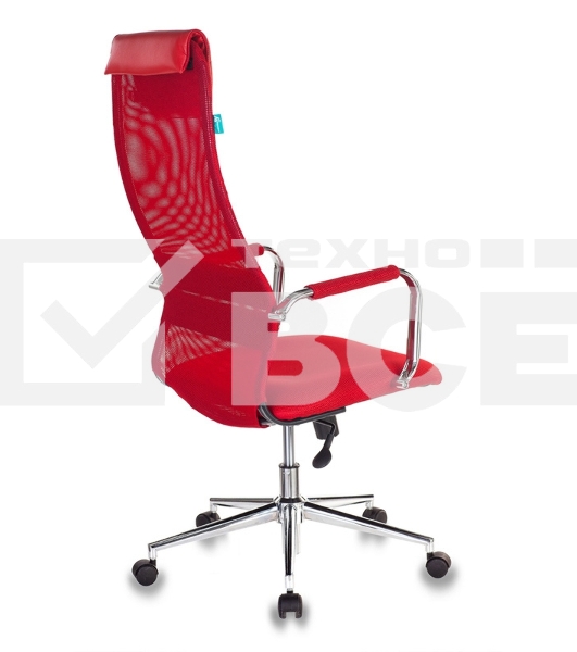 Кресло руководителя Бюрократ KB-9N/R/TW-97N красный TW-01 TW-11 сетка крестовина хром
