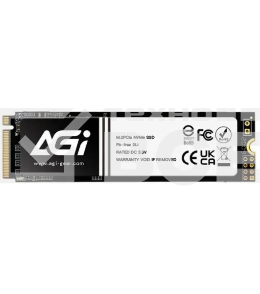 Накопитель SSD AGI AI828, 1Tb, PCIe 4.0 x4, M.2 2280, NVMe, R/W 7400/5200