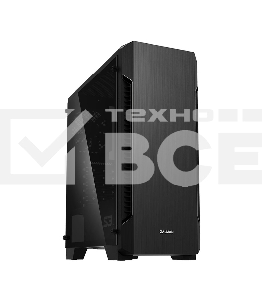 Компьютерный корпус MidiTower Zalman S3 TEMPERED GLASS WINDOW black