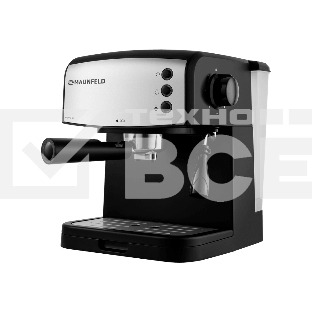 Кофеварка рожковая Maunfeld MF-734BK чёрный, исп. кофе - молотый/чалды, 1.5 л, 850 Вт, 15 Бар